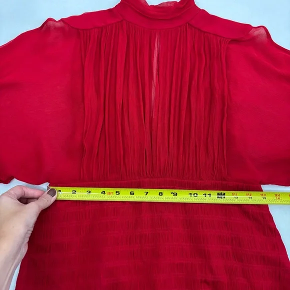 Shona Joy Lonie Long Sleeve Mini Dress in Scarlett Size 8 - Picture 14 of 15